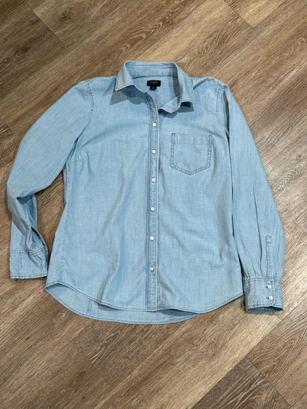 J. Crew Light Blue Chambray Button-Up Shirt